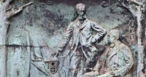Relief am Bismarck-Denkmal: Herrschaft und Unterwerfung