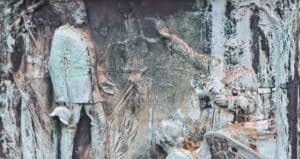 Relief am Bismarck-Denkmal: koloniale Bildwelt