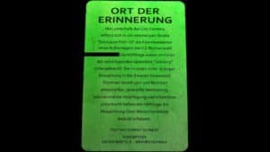Gedenktafel am Ort der Erinnerung