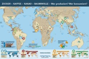 Weltkarte globaler Warenwege