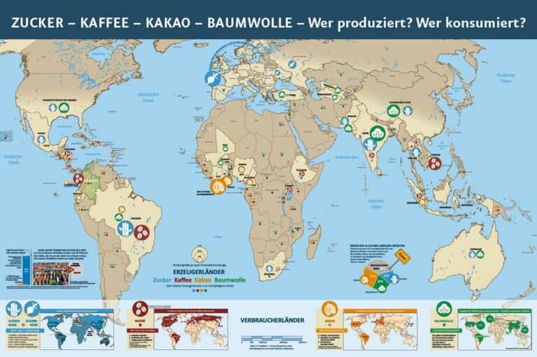 Weltkarte globaler Warenwege