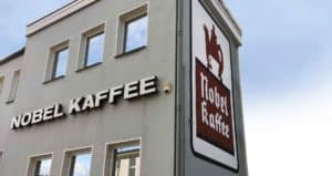 Nobel Kaffee: Schriftzug und Markenzeichen